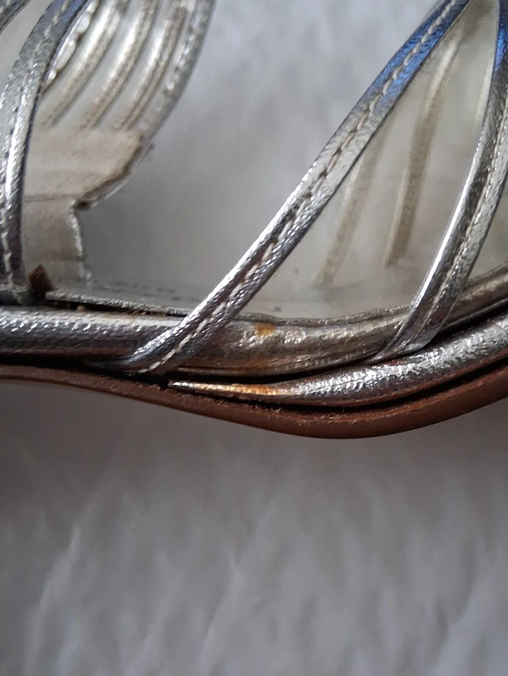 Naturalizer Silver Heels Sandals Strappy
